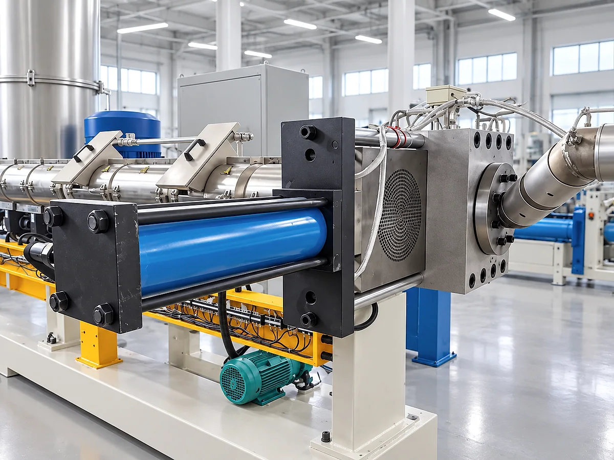 Hydraulic Screen Changer for a plastic pelletizing line