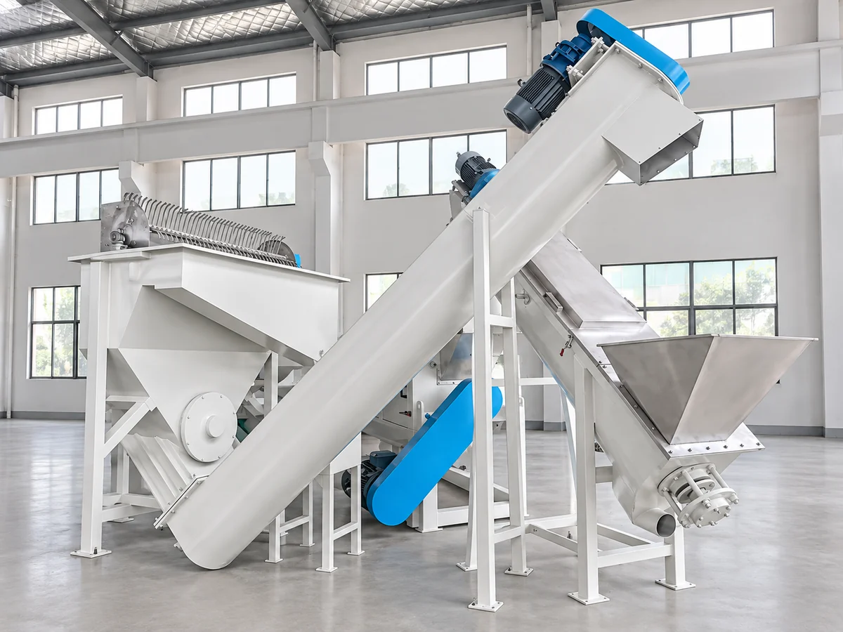 Washing Tank Screw Loader for PET bottle washing line