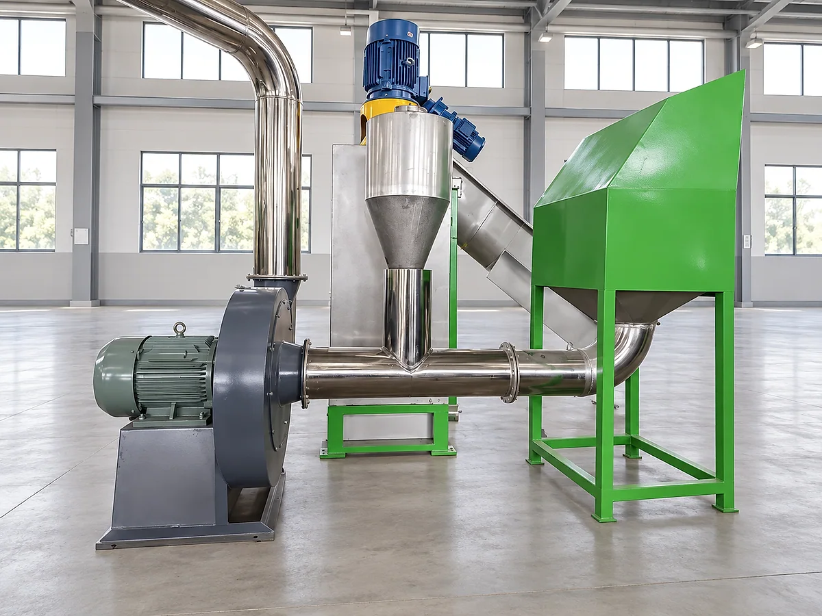 Drying System for PP HDPE rigid plastic washing line