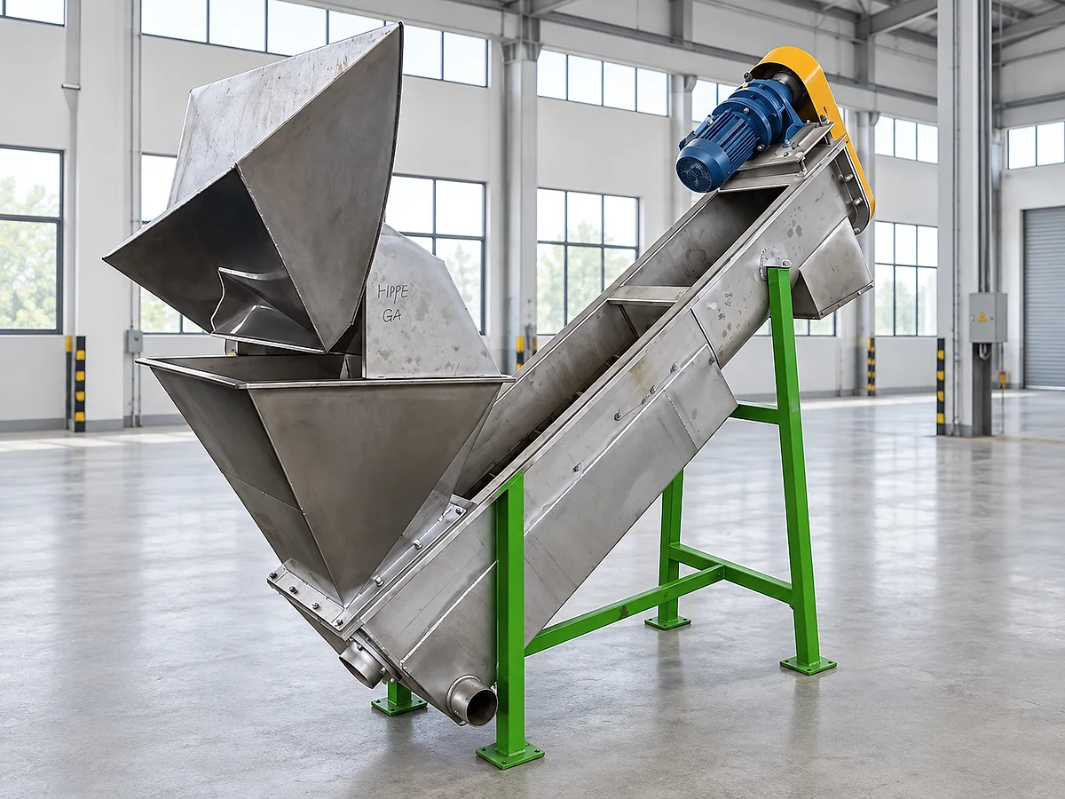 Screw Loader for PP HDPE rigid plastic washing line
