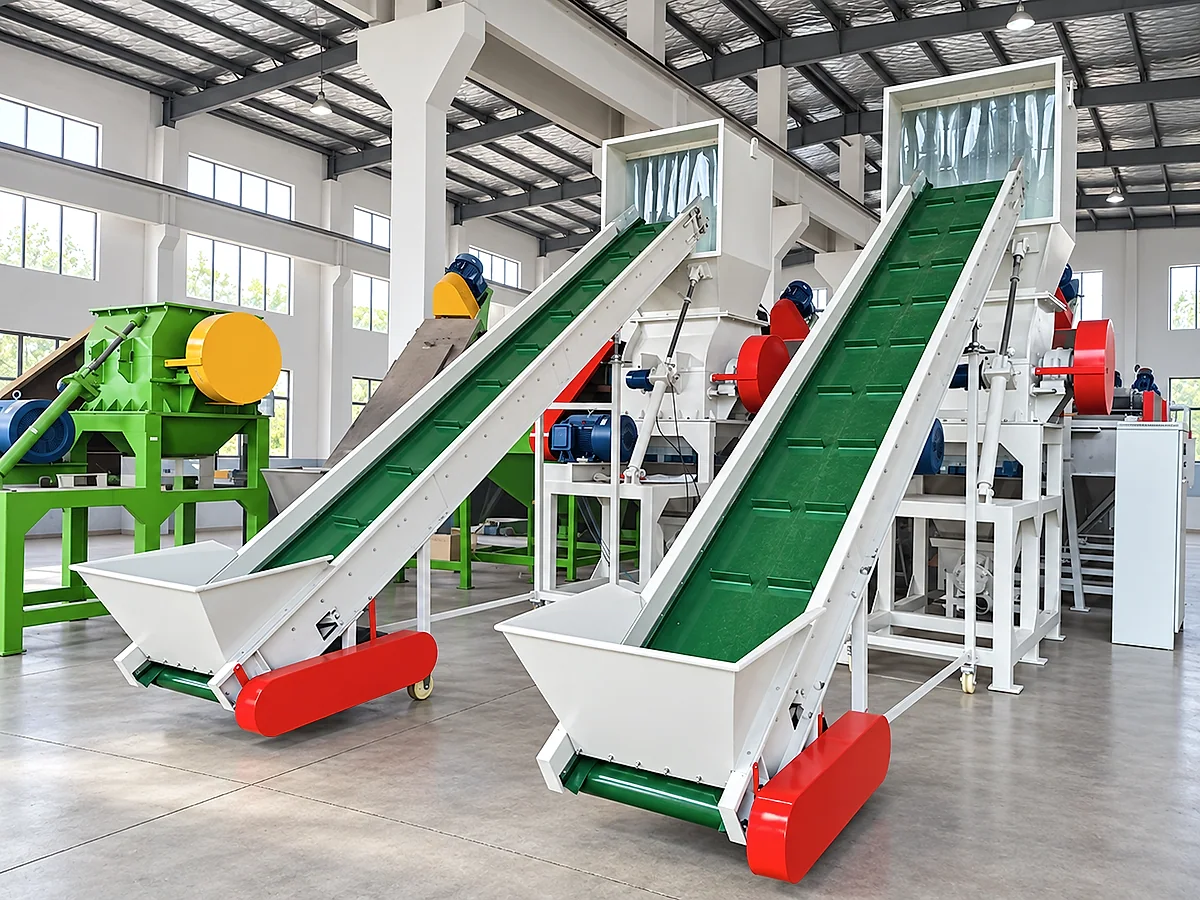 Complete PP PE film washing recycling line in the factory
