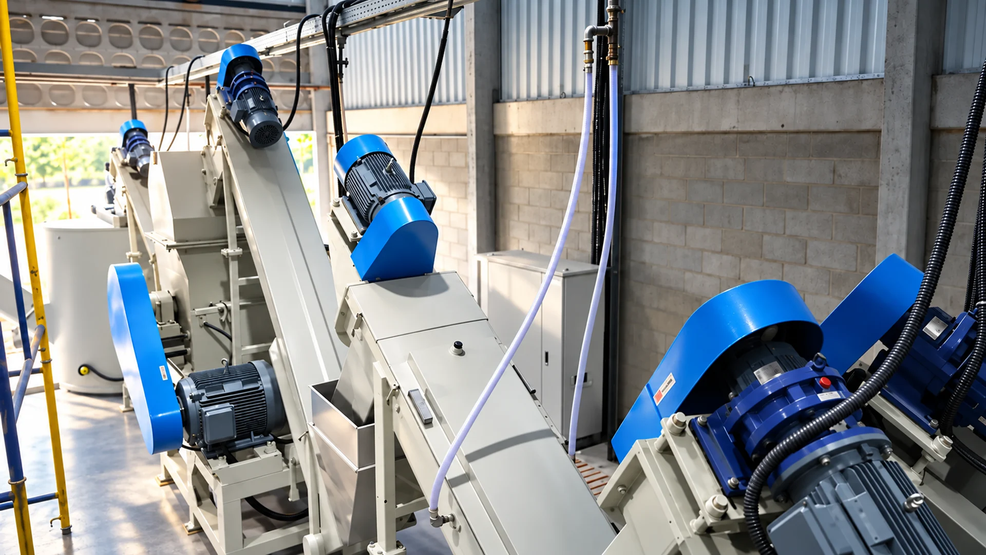Kailong PET bottle washing line operating inside the factory